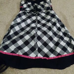 Strapless plaid Dress